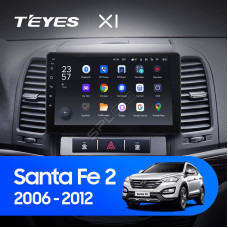 Teyes X1 2+32Gb Wi-Fi Hyundai Santa Fe 2 2006-2012 9" Штатная магнитола