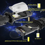LED лампа Decker GL-01 PRO 6K H4 H/L