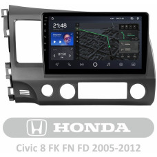 AMS T1010 Honda Civic 8 FK FN FD 2005-2012 10" Штатна магнітола