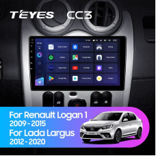 Teyes CC3 Renault Logan 1 Sandero Lada Lergus largus Dacia 2010-2015 9" Штатна магнітола