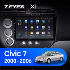 Teyes X1 2+32Gb Wi-Fi Honda Civic 7 2000-2006 9" Штатная магнитола