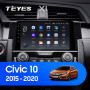 Teyes X1 2+32Gb Wi-Fi Honda Civic 10 FC FK 2015-2020 9" Штатная магнитола