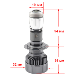 Світлодіодні лінзи Bi-LED Cyclone G10 H7 30W