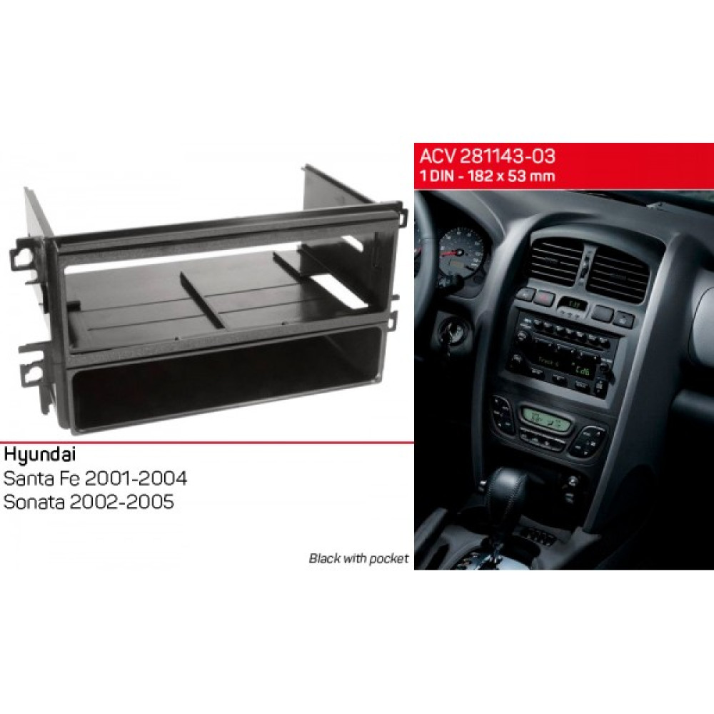 Переходная рамка ACV Hyundai Santa Fe, Sonata (281143-03)