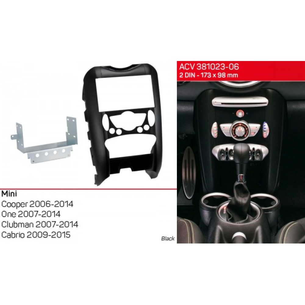 Переходная рамка ACV MINI Cooper (R56), One (R56), Clubman (R55), Cabrio (R57) ACV (381023-06)