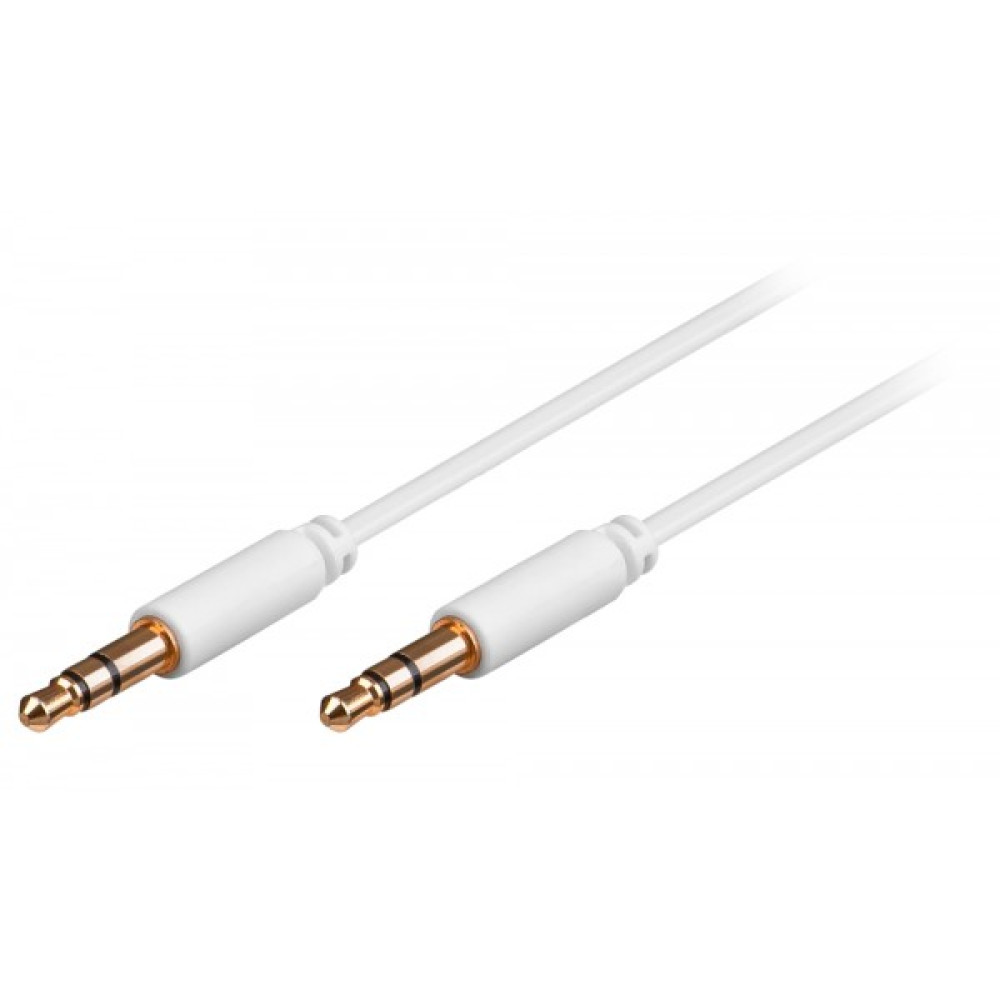 AUX кабель Jack 3.5 мм - 0.5 м белый AWM 110-01