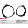 Проставки под динамики 165 мм / 6.5" Carav 14-033 для автомобилей Alfa Romeo, Dacia, Fiat, Nissan, Opel