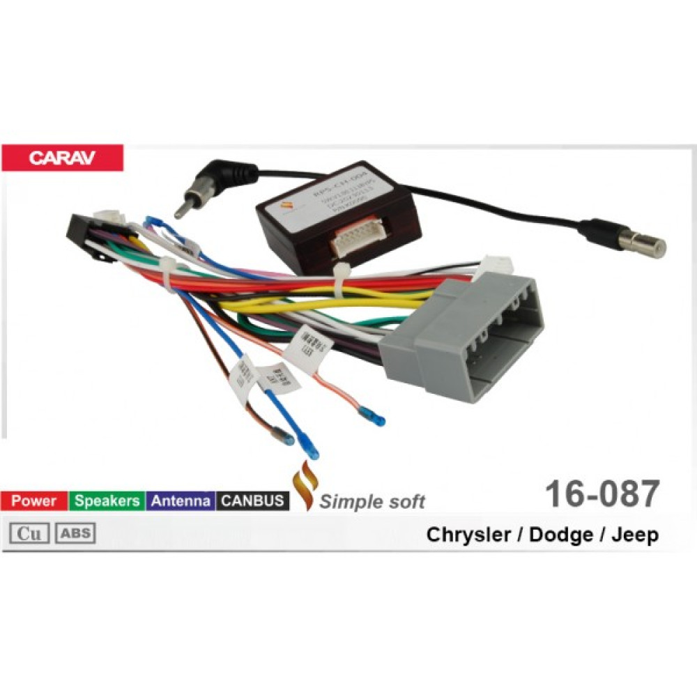 Переходник для магнитол 9", 10.1" Chrysler, Dodge, Jeep Carav 16-087