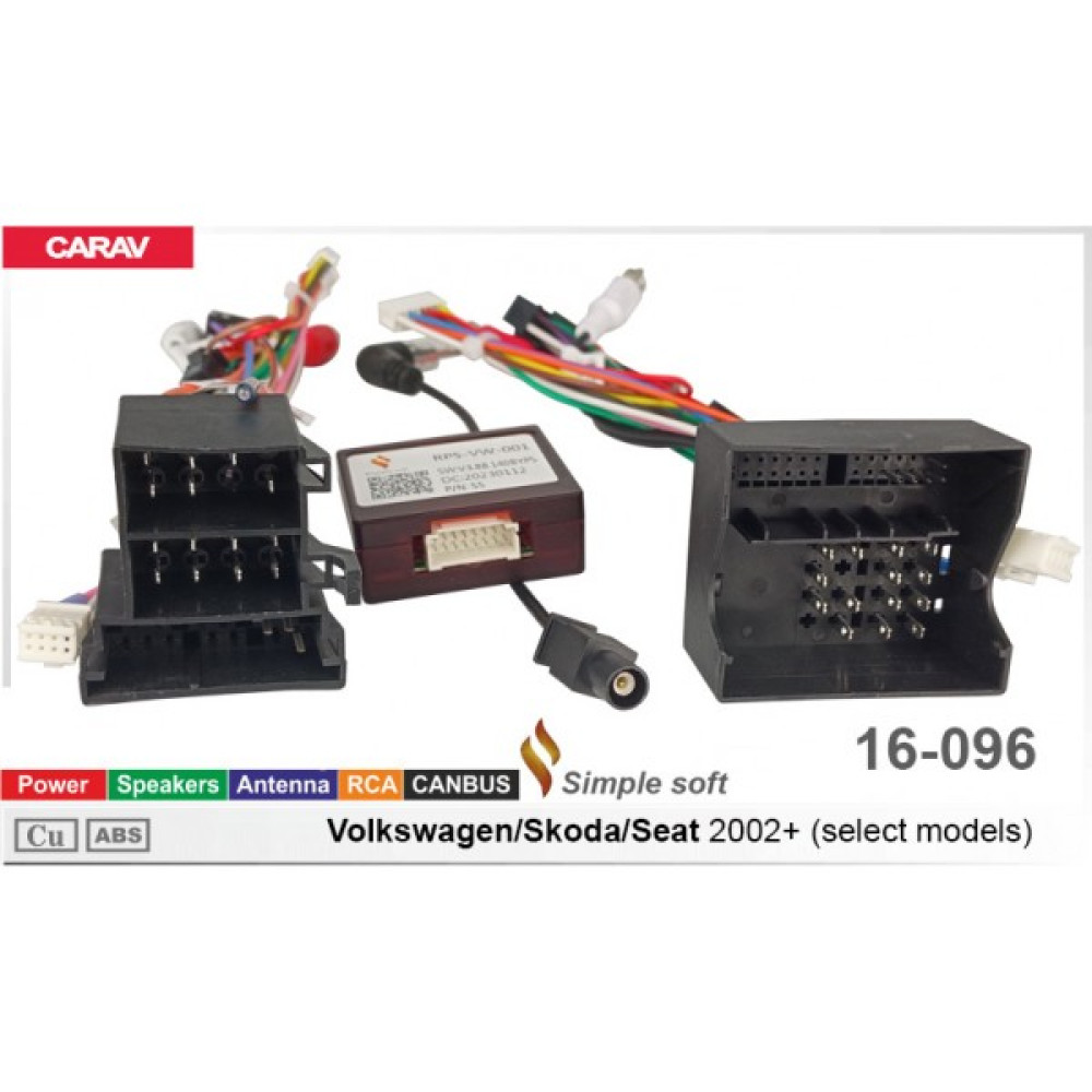 Переходник для магнитол 9", 10.1" Volkswagen, Skoda  Carav 16-096