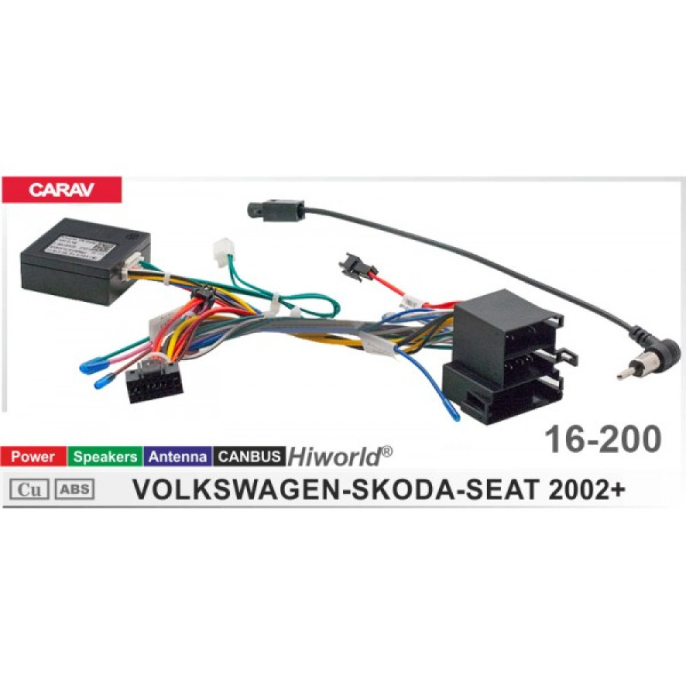 Переходник для магнитол 9", 10.1" Volkswagen, Skoda Carav 16-200