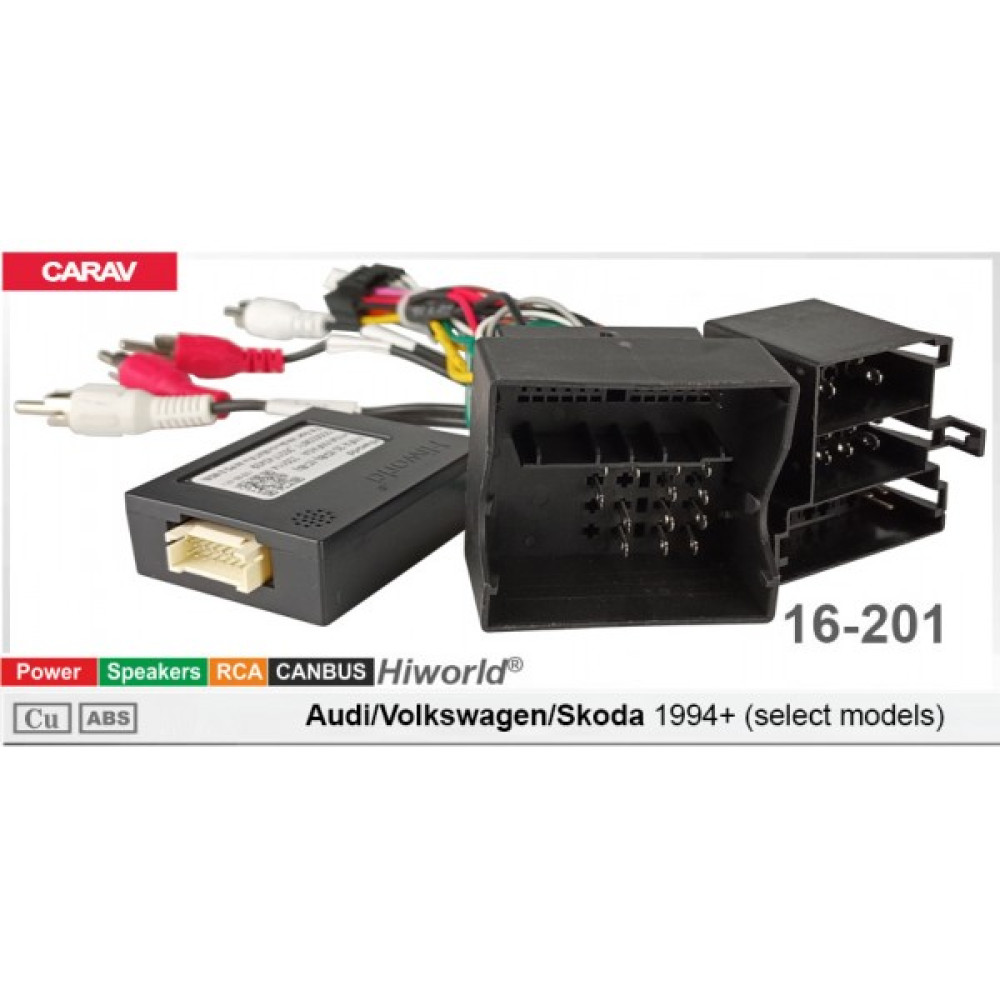 Переходник для магнитол 9", 10.1" Volkswagen, Skoda, Audi Carav 16-201