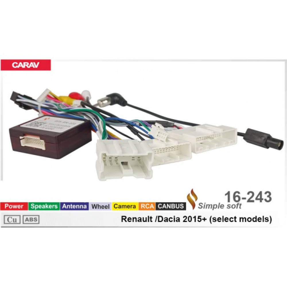 Переходник для магнитол 9", 10.1" Renault, Dacia Carav 16-243