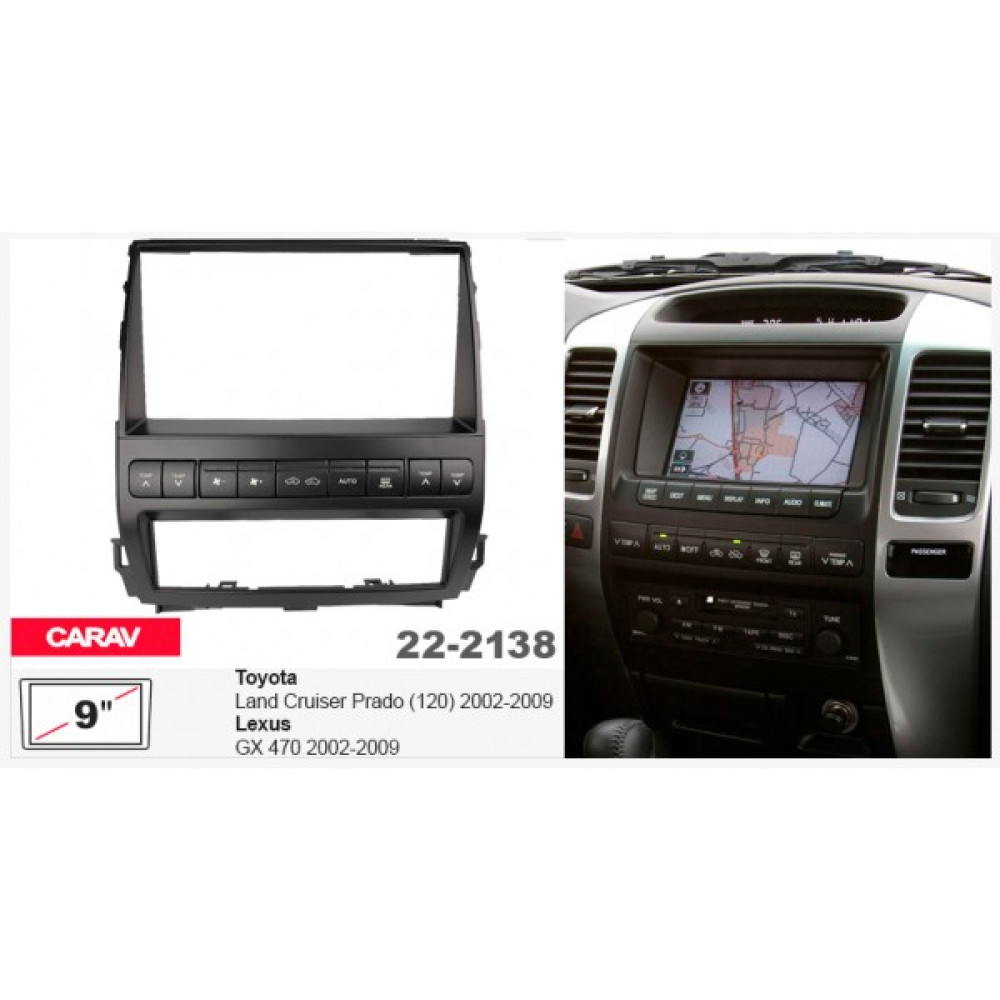 Переходная рамка Carav Toyota Land Cruiser Prado 120, Lexus GX 470 (22-2138)