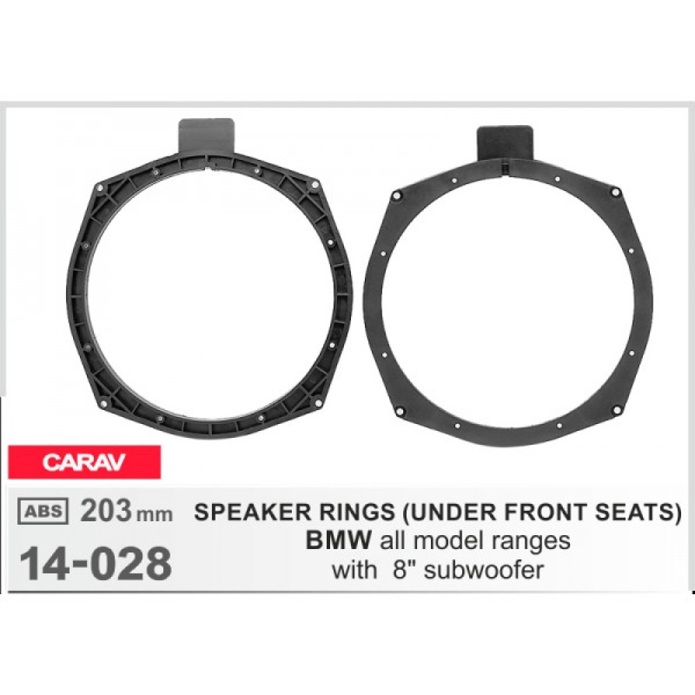 Проставки под динамики 203 мм / 8" CARAV 14-028 для автомобилей BMW 1 Series, 3 Series, 5 Series, X1, X3, X4, X5, X6