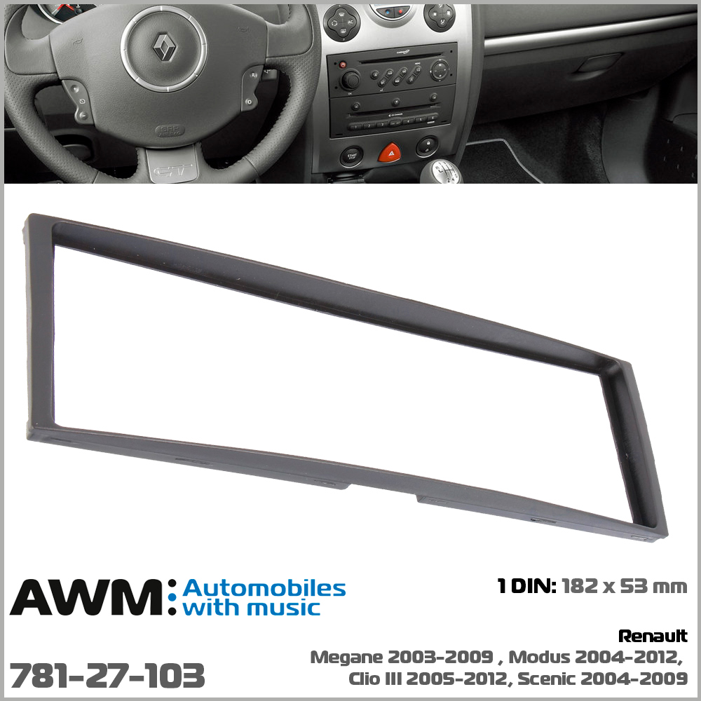 Переходная рамка AWM Renault Megane, Modus, Clio, Scenic (781-27-103)