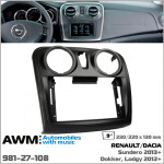 Перехідна рамка AWM Renault, Dacia Dokker, Lodgy, Sandero (981-27-108)
