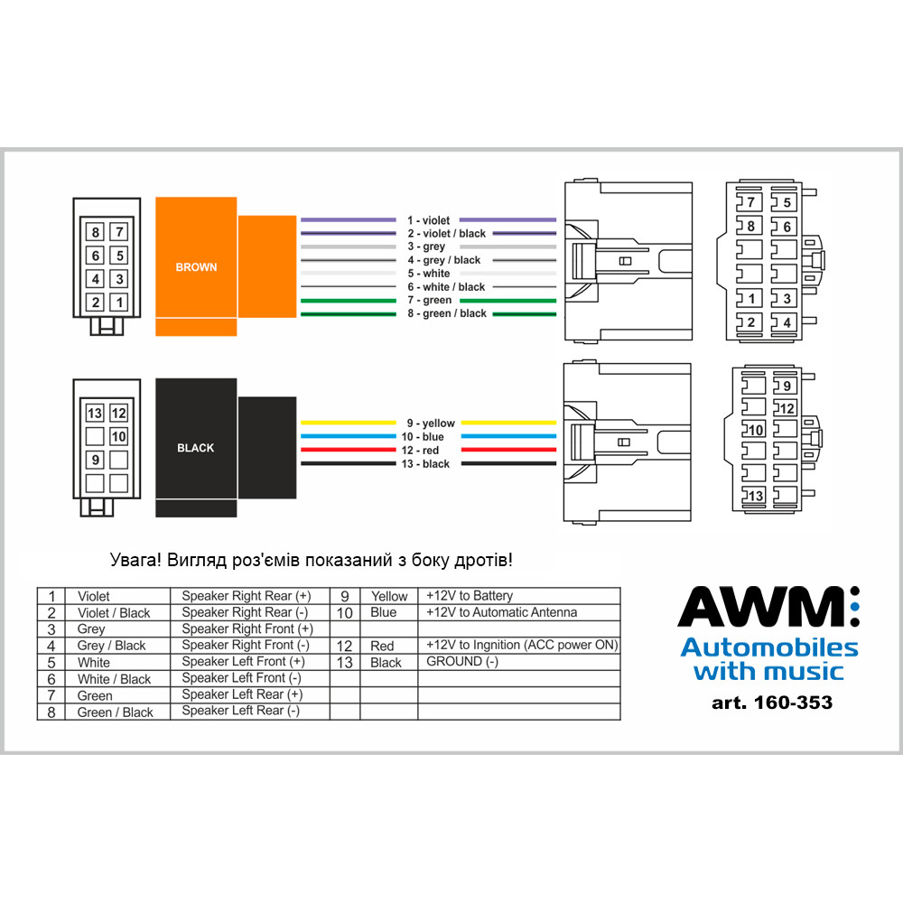 Разъем для штатной магнитолы AWM Volvo (160-353)