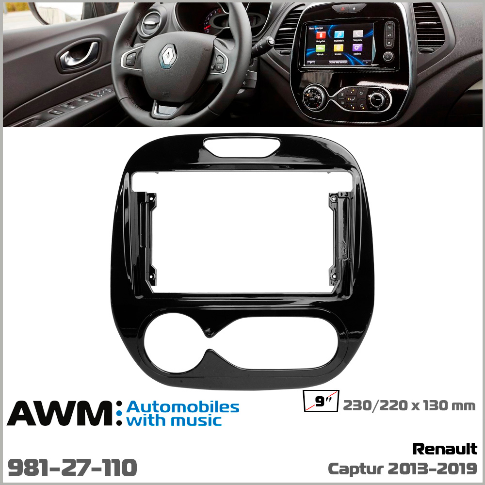 Переходная рамка AWM Renault Captur (981-27-110)