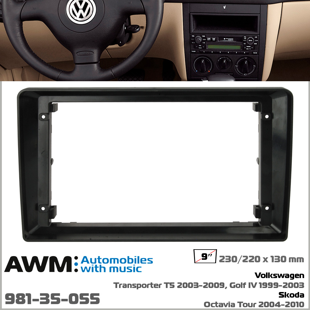 Переходная рамка AWM Volkswagen Transporter, Golf, Skoda Octavia Tour (981-35-055)