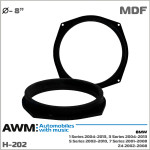 Проставки под динамики 20 см/8" AWM H-202 для BMW 1 Series, 3 Series, 5 Series, 7 Series, Z4