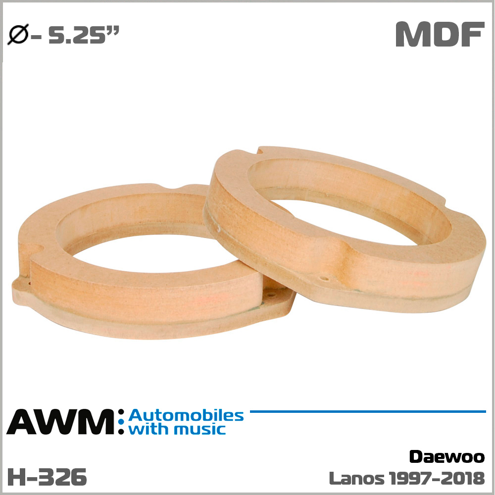 Проставки под динамики 130 мм / 5.25" AWM Daewoo Lanos (H-326)