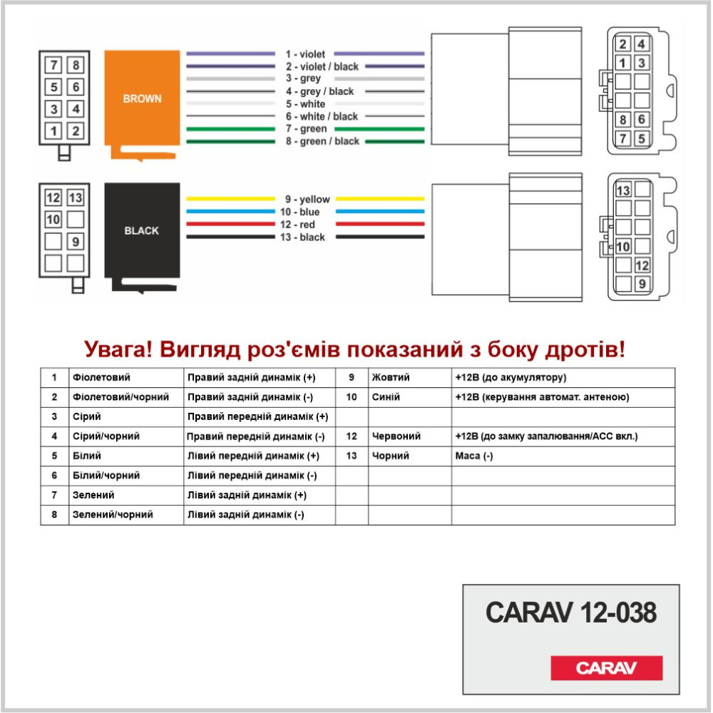 Переходник ISO Carav Volvo (12-038)