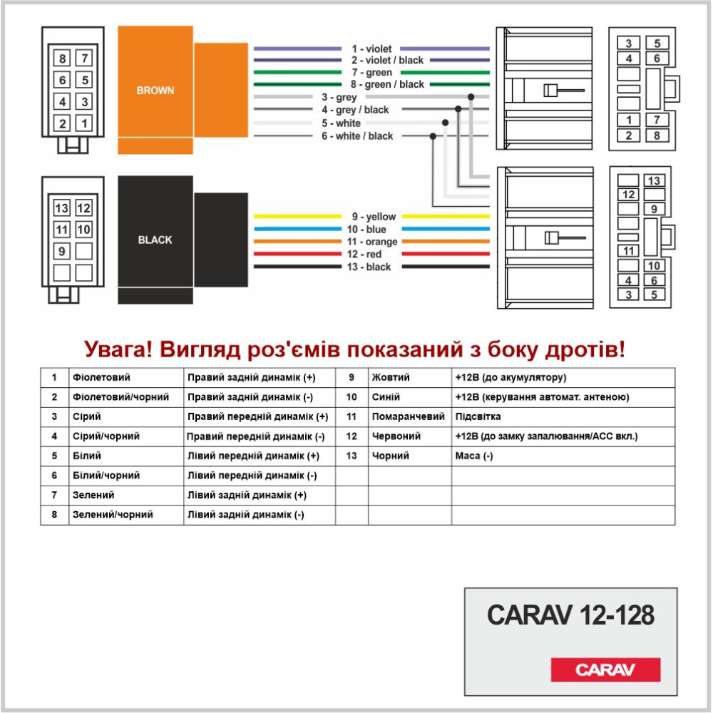 Разъем для штатной магнитолы Carav Volvo (12-128)