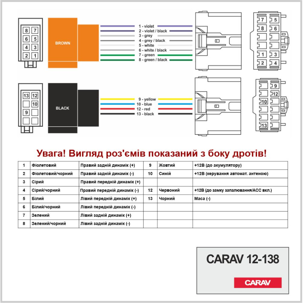 Разъем для штатной магнитолы Carav Volvo (12-138)