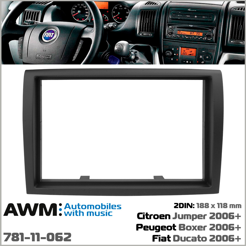 Переходная рамка AWM Citroen Jumper, Peugeot Boxer, Fiat Ducato (781-11-062)