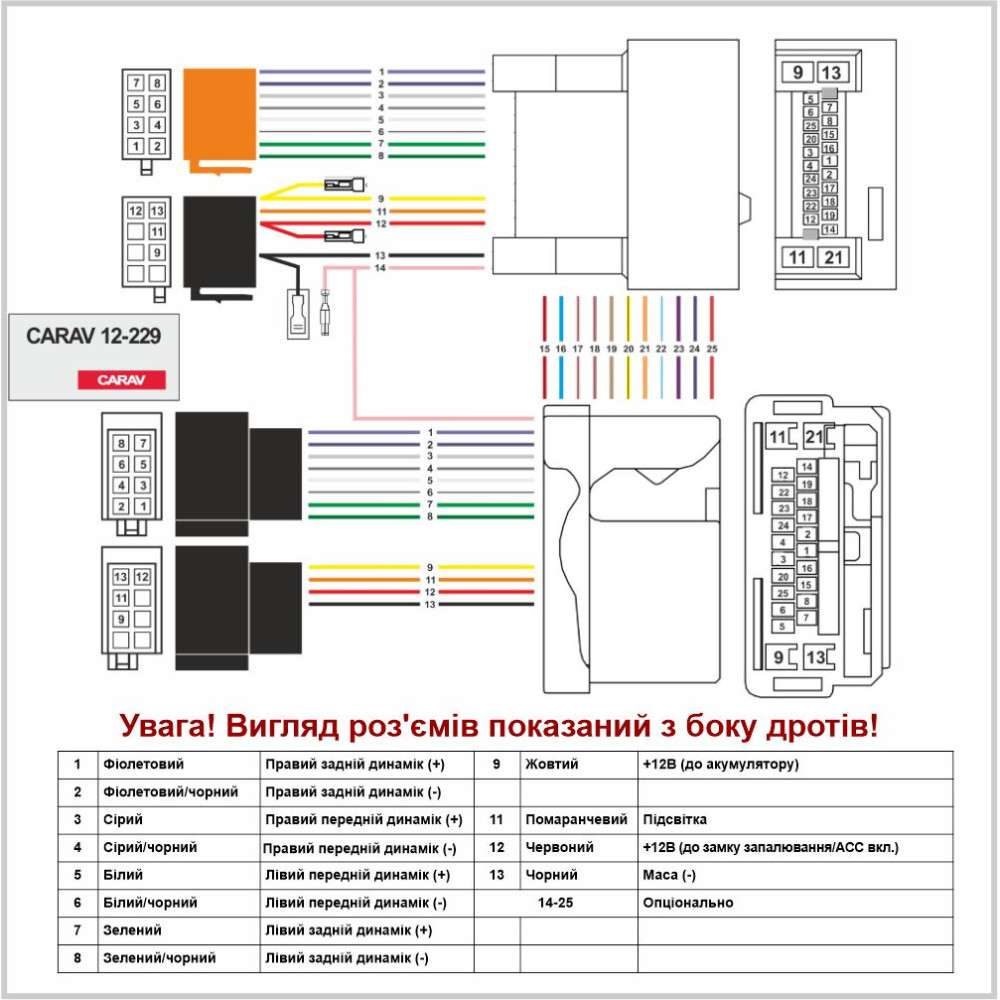 Переходник для магнитол Honda Carav 12-229