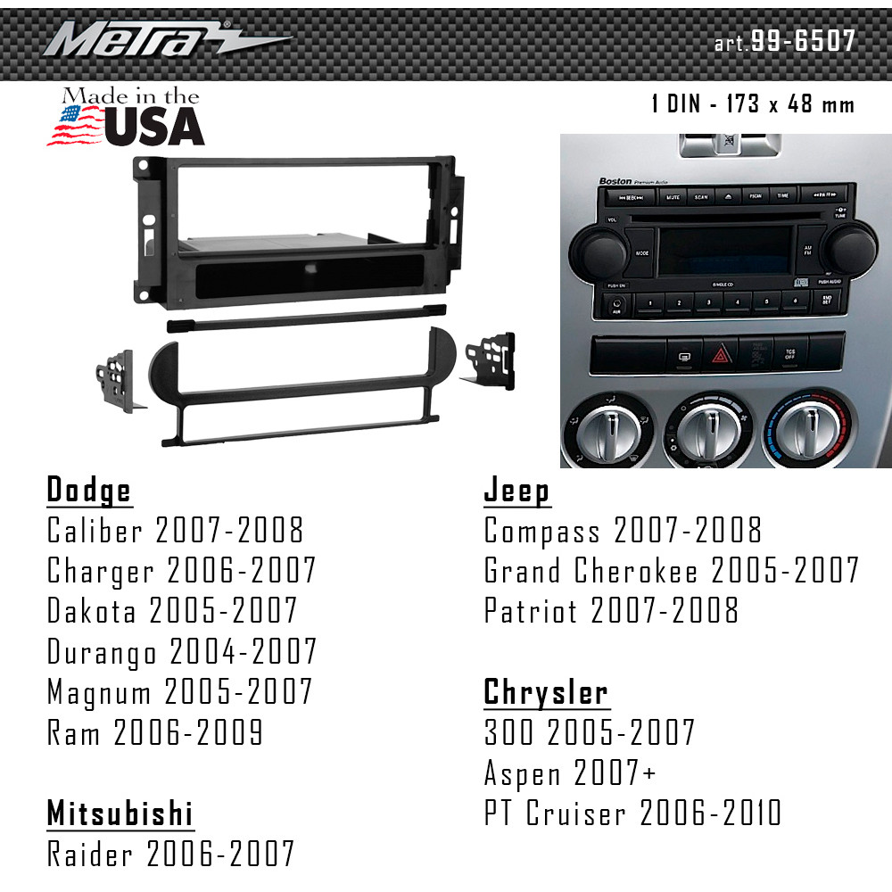 Переходная рамка Metra Chrysler, Dodge, Jeep (99-6507)