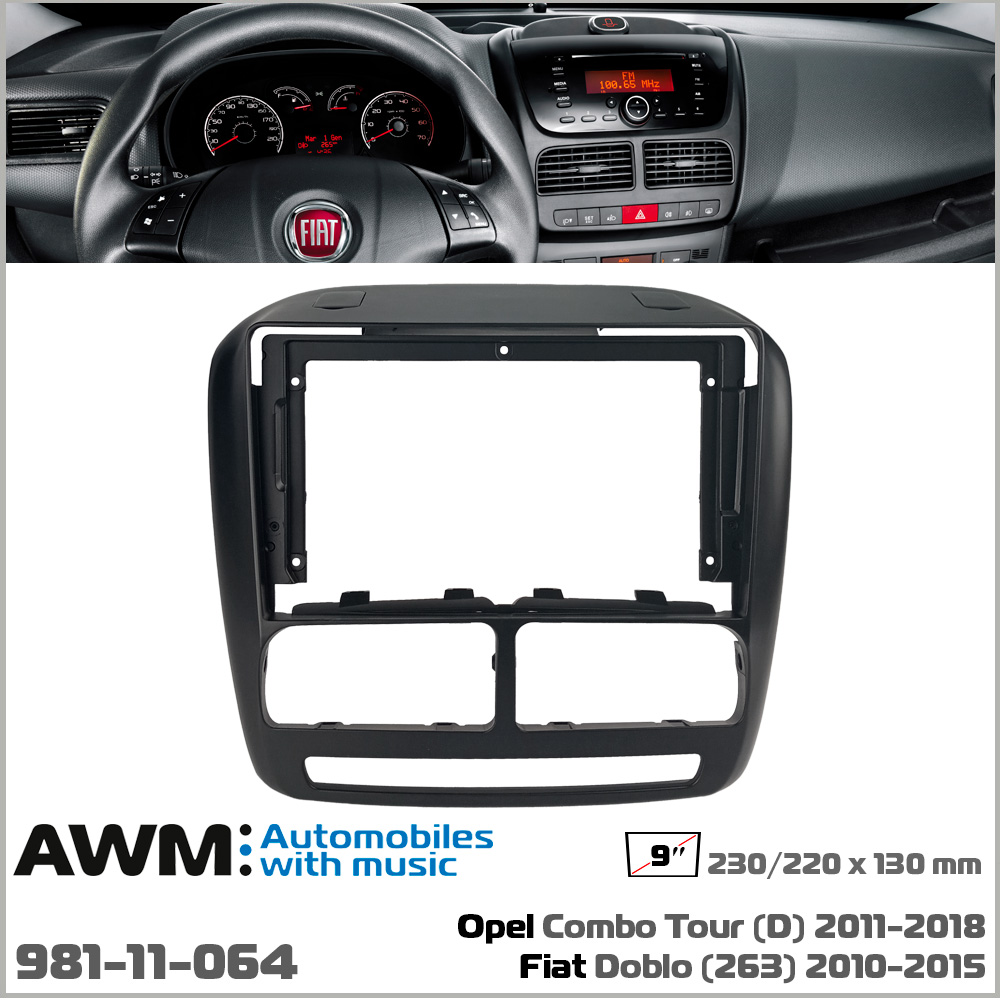 Переходная рамка AWM Opel Combo, Fiat Doblo (981-11-064)