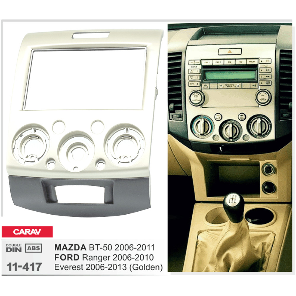 Переходная рамка Carav Ford Ranger, Everest, Mazda BT-50 Carav (11-417)