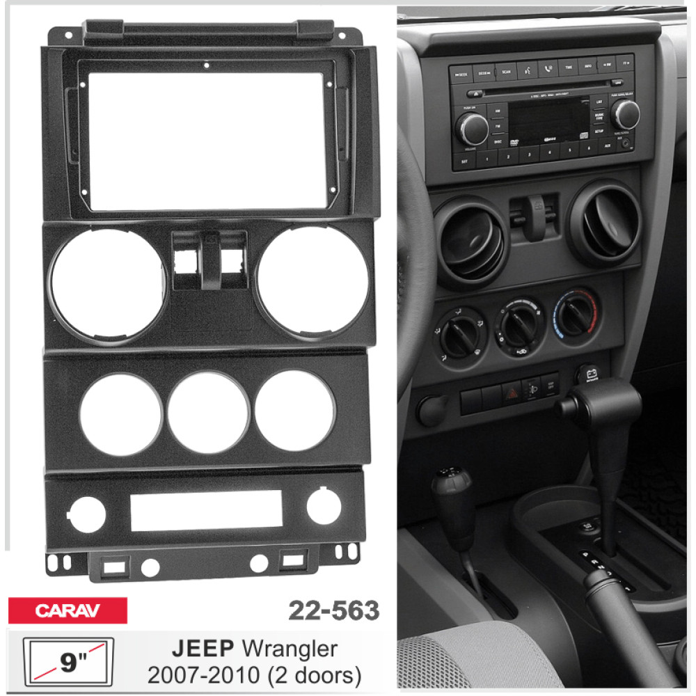 Переходная рамка Carav Jeep Wrangler (22-563)