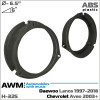 Проставки под динамики 165 мм / 6.5" AWM для автомобилей Daewoo, Chevrolet, Skoda, Volkswagen, Opel (H-325)