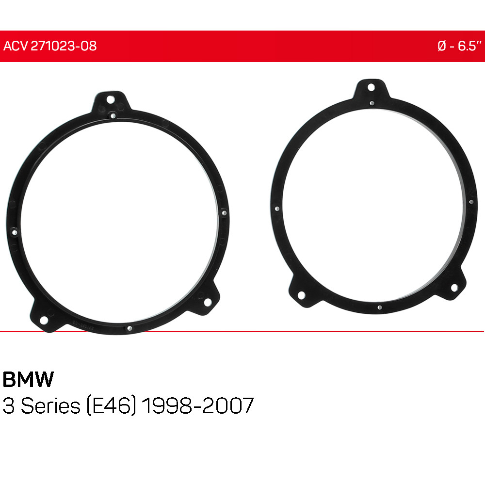 Проставки под динамики 165 мм / 6.5" ACV 271023-08 для автомобилей BMW 3 Series (E46)