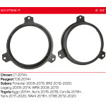 Проставки под динамики 165 мм / 6.5" ACV 271040-11 для автомобилей Citroen, Peugeot, Toyota, Subaru