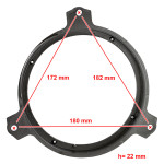 Проставки под динамики 165 мм / 6.5" ACV 271040-11 для автомобилей Citroen, Peugeot, Toyota, Subaru