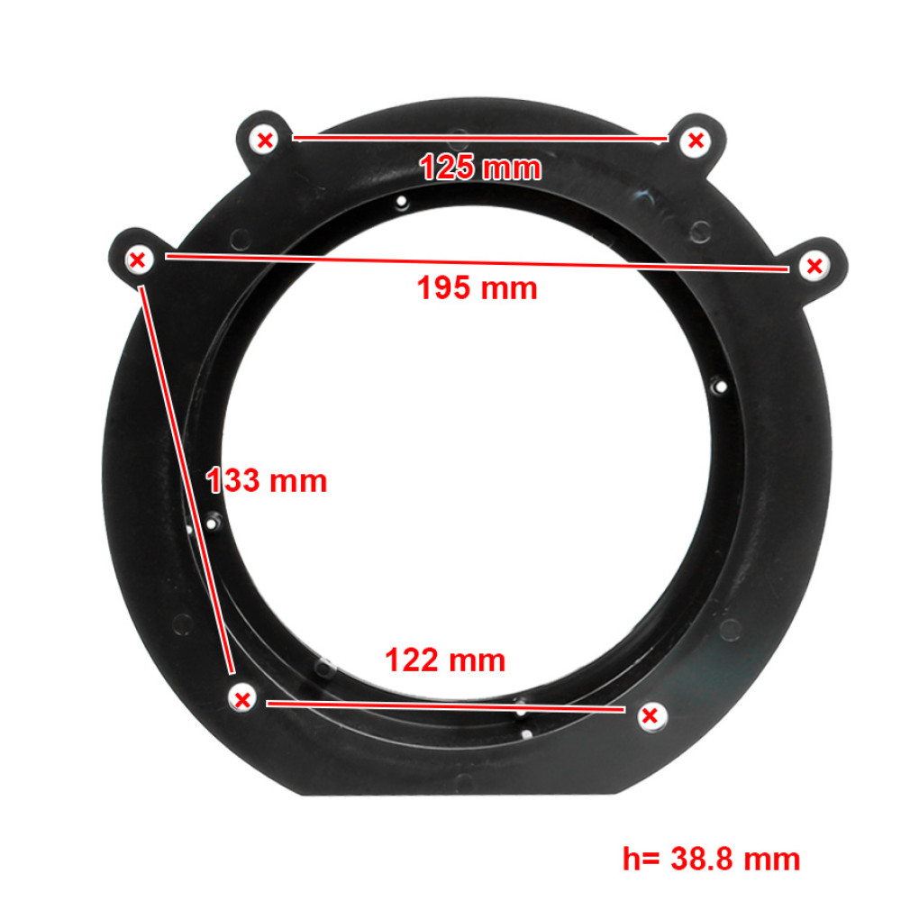 Проставки под динамики 165 мм / 6.5" ACV 271094-18 для автомобилей Citroen, Peugeot, Toyota, Fiat
