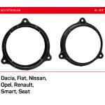 Проставки под динамики 165 мм / 6.5" ACV 271210-04 для автомобилей Dacia, Fiat, Nissan, Opel, Renault, Smart, Seat