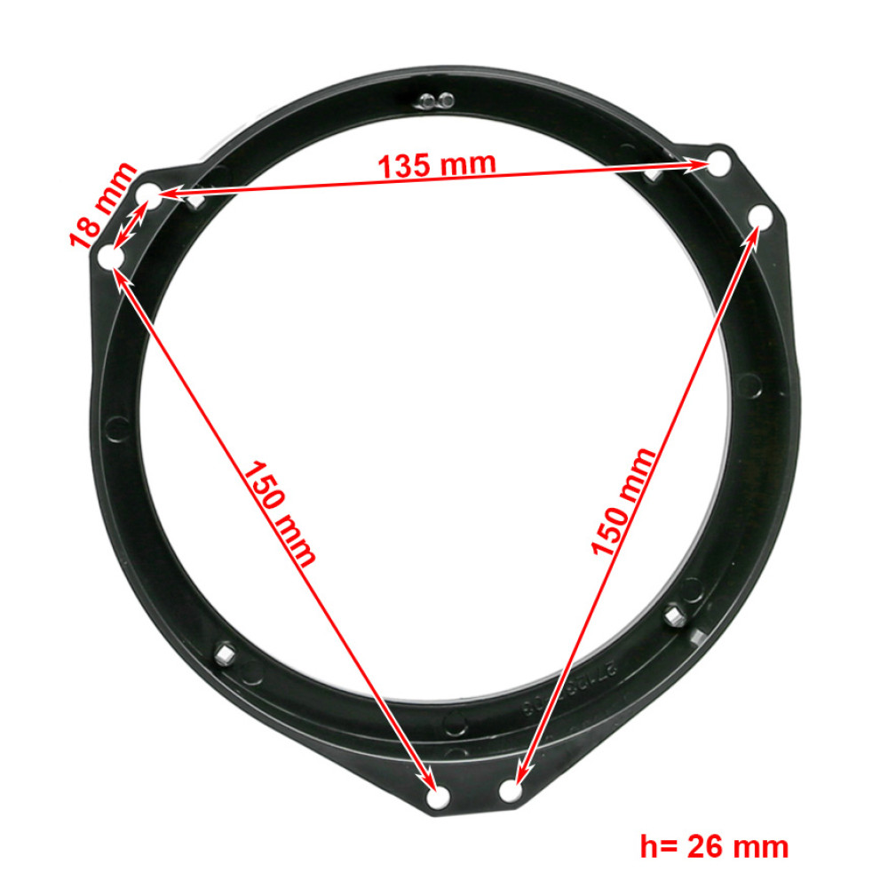 Проставки под динамики 165 мм / 6.5" ACV 271230-03 для автомобилей BMW X5, Honda Jazz, Opel