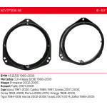 Проставки под динамики 165 мм / 6.5" ACV 271230-05 для автомобилей Opel, BMW, Mecedes, Nissan, Renault