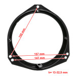 Проставки под динамики 165 мм / 6.5" ACV 271230-05 для автомобилей Opel, BMW, Mecedes, Nissan, Renault