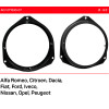 Проставки под динамики 165 мм / 6.5" ACV 271230-07 для автомобилей Alfa Romeo, Dacia, Fiat, Nissan, Opel