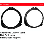 Проставки под динамики 165 мм / 6.5" ACV 271230-07 для автомобилей Alfa Romeo, Dacia, Fiat, Nissan, Opel