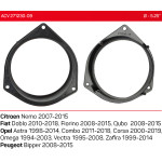 Проставки под динамики 130 мм / 5.25" ACV 271230-09 для автомобилей Citroen, Peugeot, Opel, Fiatб Ford