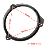 Проставки под динамики 165 мм / 6.5" ACV 271296-03 для автомобилей Citroen, Peugeot, Toyota, Subaru