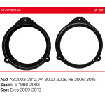 Проставки под динамики 165 мм / 6.5" ACV 271320-20 для автомобилей Audi A3, A4, R8, Saab 9-3, Seat Exeo