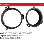 Проставки под динамики 165 мм / 6.5" ACV 271320-35 для автомобилей Audi A3, A4, Toyota Yaris, Seat Exeo, Mercedes E-klasse