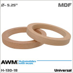 Проставки для динаміків 130 мм / 5.25" універсальні AWM H-130-18